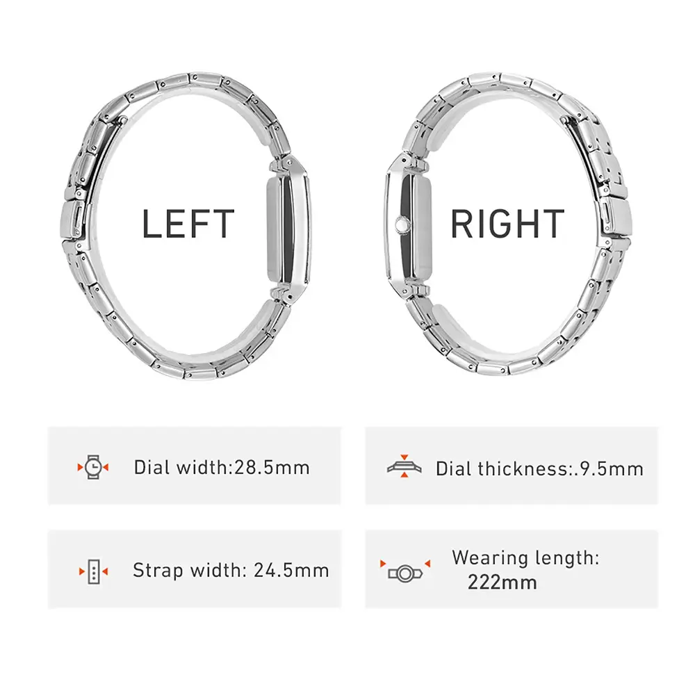 Liebig Gold Square Watch for Women Men Waterproof Elegant Quartz — feature 16