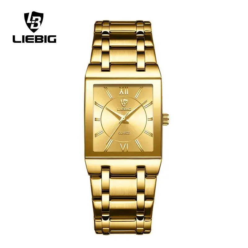 Liebig Gold Square Watch for Women Men Waterproof Elegant Quartz - Image 4