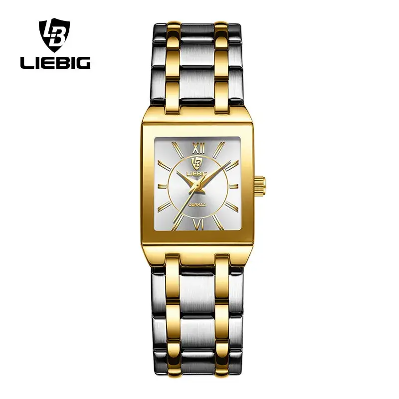 Liebig Gold Square Watch for Women Men Waterproof Elegant Quartz - Image 5