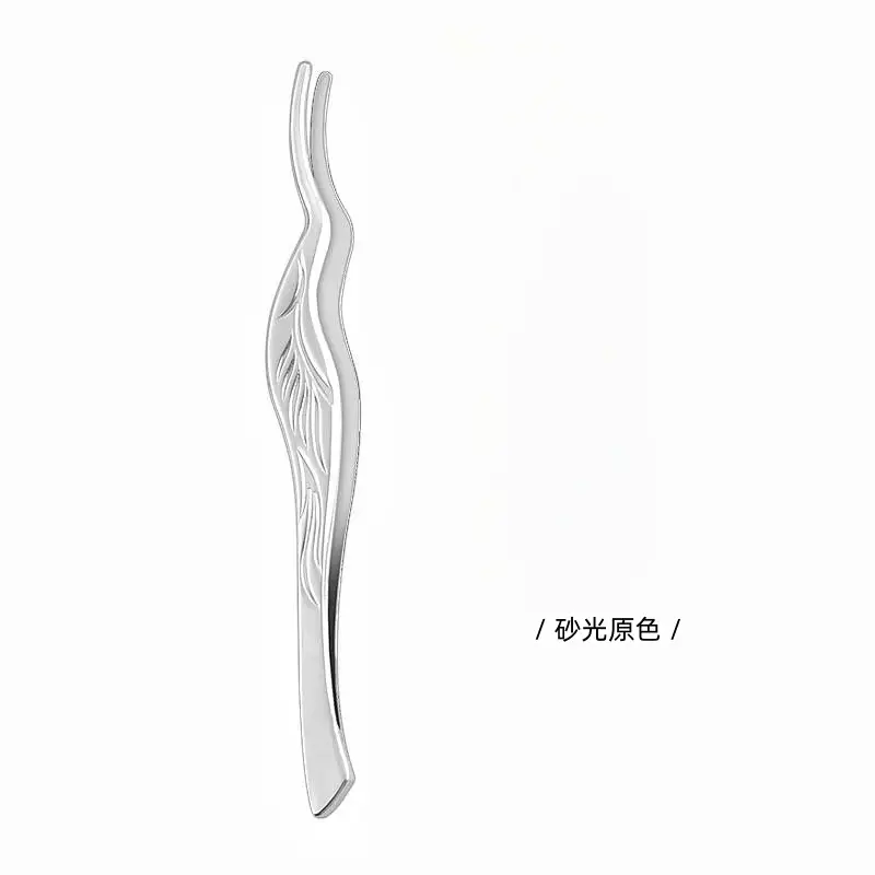 Stainless Steel False Eyelash Tweezers Glue-Free Round Head