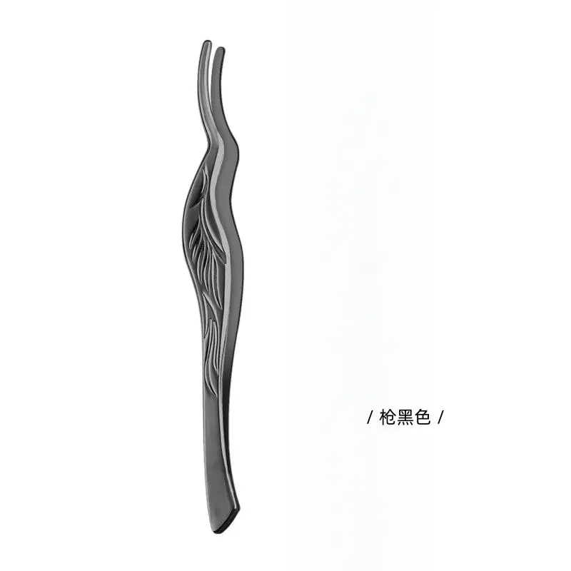 Stainless Steel False Eyelash Tweezers Glue-Free Round Head