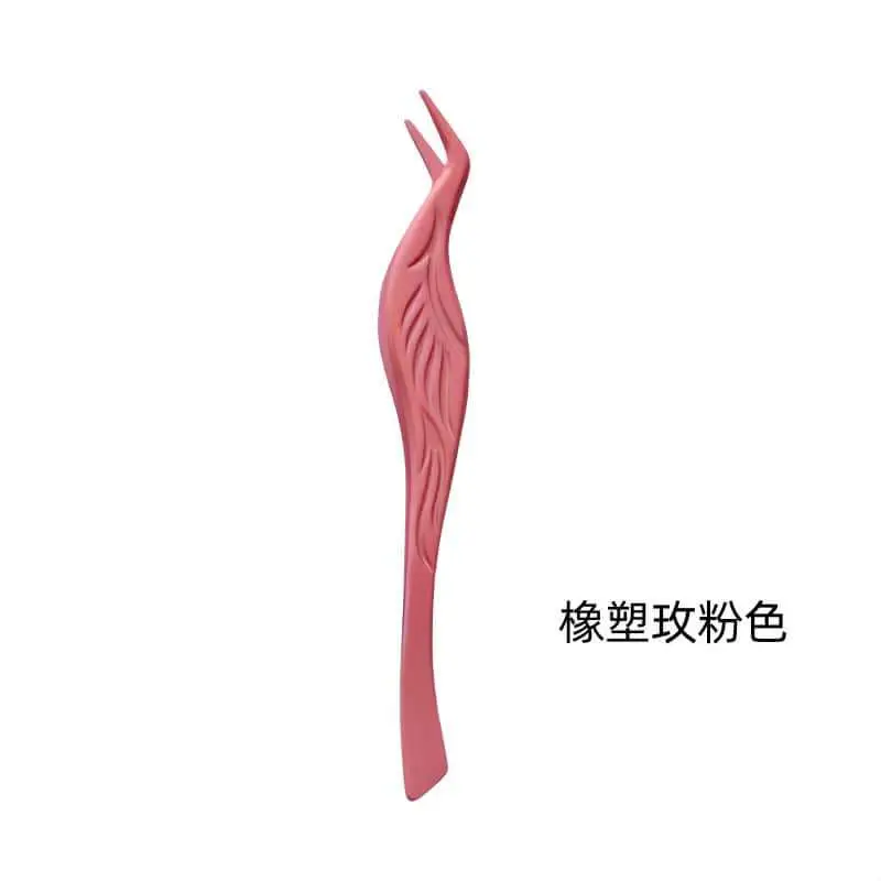 Stainless Steel False Eyelash Tweezers Glue-Free Round Head