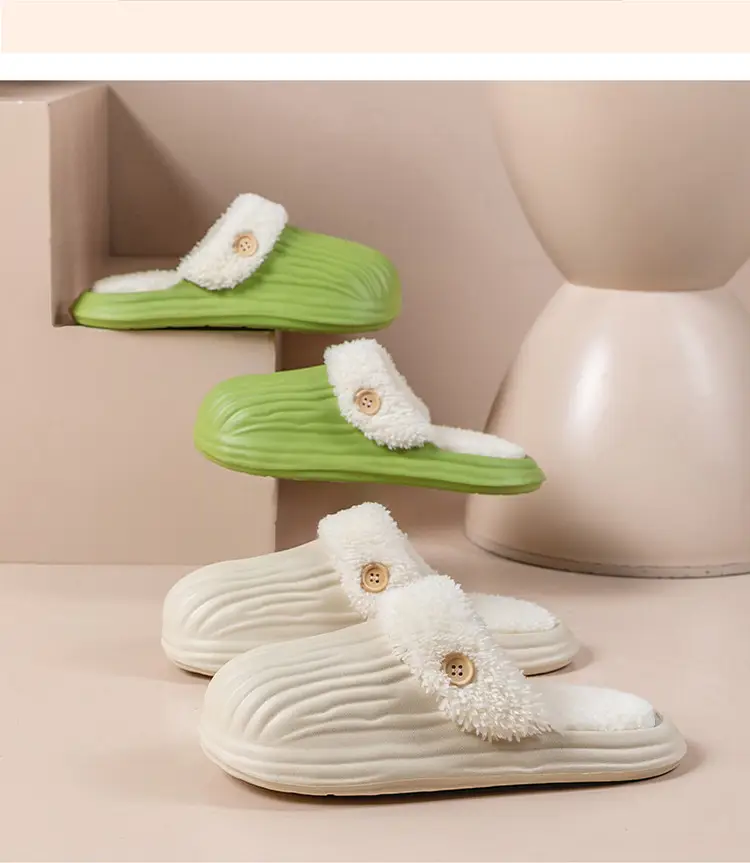 Couple's Cotton Slippers Autumn and Winter Indoor Comfortable Soft-soled Warm Home Korean-style Moon Shoes Outwear Mao Mao Shoes — feature 10