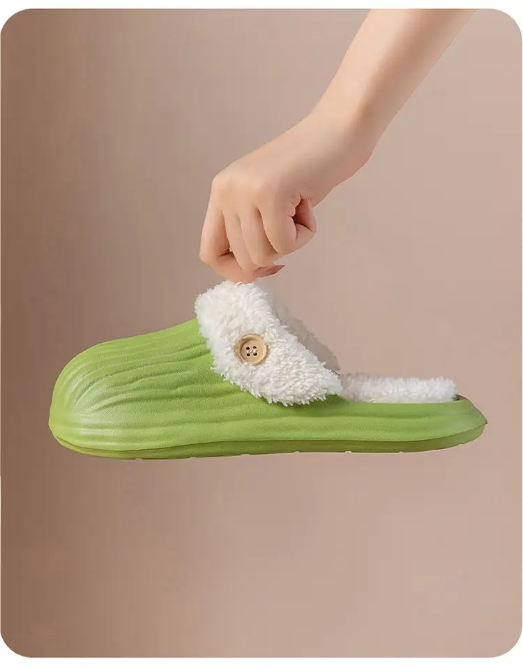 Couple's Cotton Slippers Autumn and Winter Indoor Comfortable Soft-soled Warm Home Korean-style Moon Shoes Outwear Mao Mao Shoes — feature 16