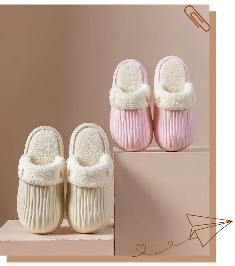 Couple's Cotton Slippers Autumn and Winter Indoor Comfortable Soft-soled Warm Home Korean-style Moon Shoes Outwear Mao Mao Shoes — feature 22