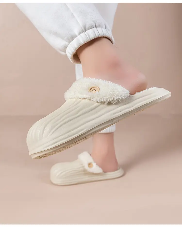 Couple's Cotton Slippers Autumn and Winter Indoor Comfortable Soft-soled Warm Home Korean-style Moon Shoes Outwear Mao Mao Shoes — feature 23