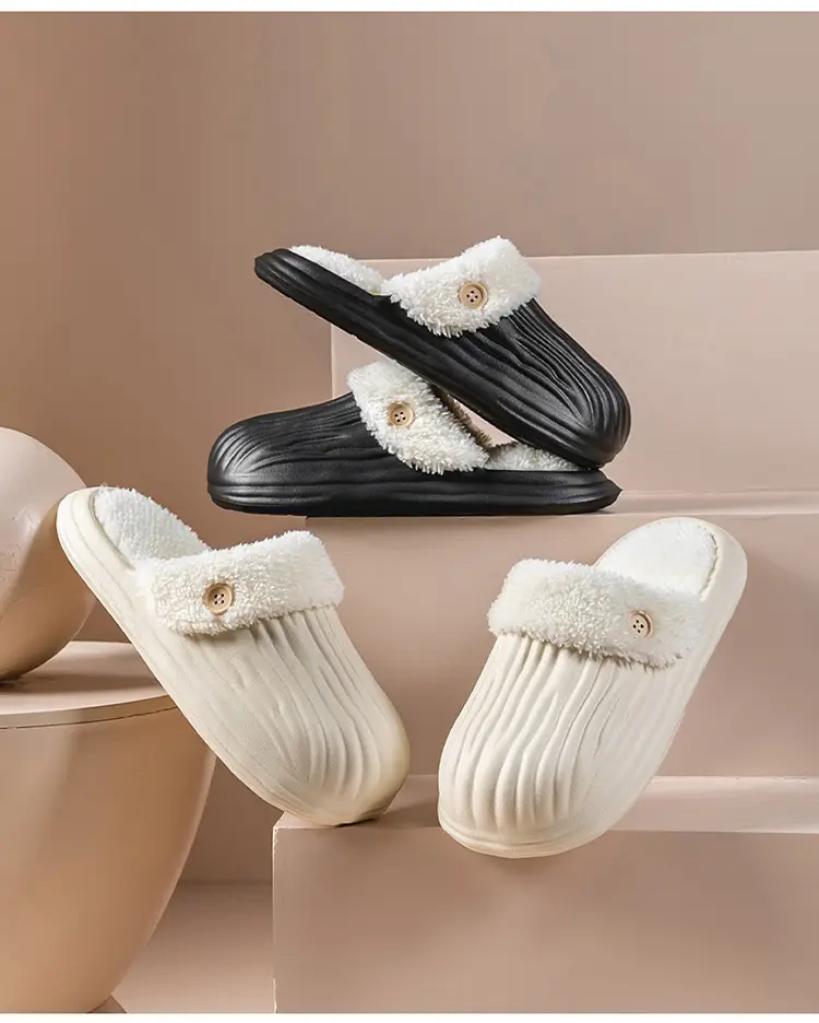 Couple's Cotton Slippers Autumn and Winter Indoor Comfortable Soft-soled Warm Home Korean-style Moon Shoes Outwear Mao Mao Shoes — feature 24