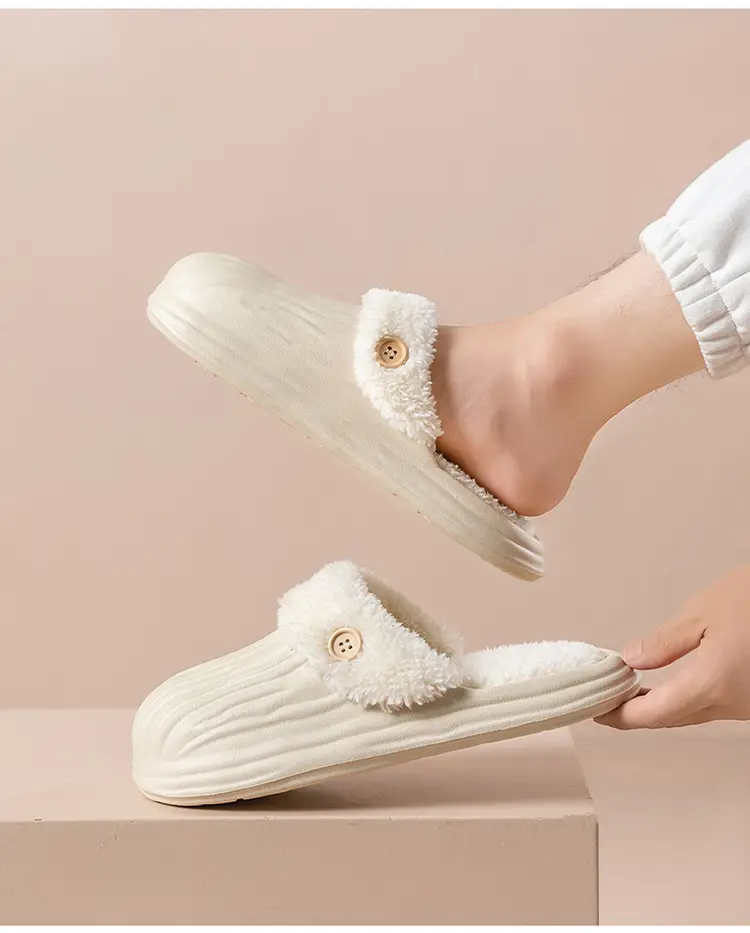 Couple's Cotton Slippers Autumn and Winter Indoor Comfortable Soft-soled Warm Home Korean-style Moon Shoes Outwear Mao Mao Shoes — feature 25