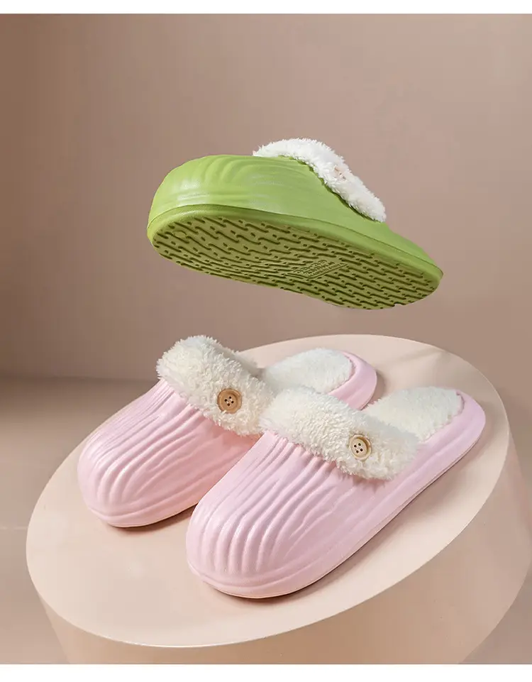 Couple's Cotton Slippers Autumn and Winter Indoor Comfortable Soft-soled Warm Home Korean-style Moon Shoes Outwear Mao Mao Shoes — feature 29