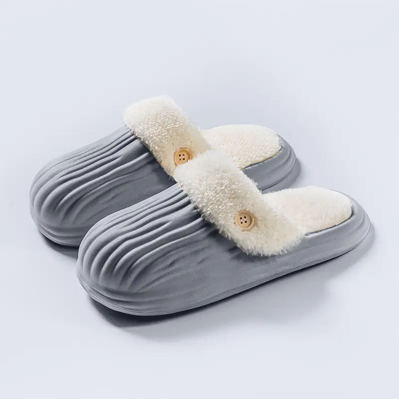 Couple's Cotton Slippers Autumn and Winter Indoor Comfortable Soft-soled Warm Home Korean-style Moon Shoes Outwear Mao Mao Shoes - Image 3
