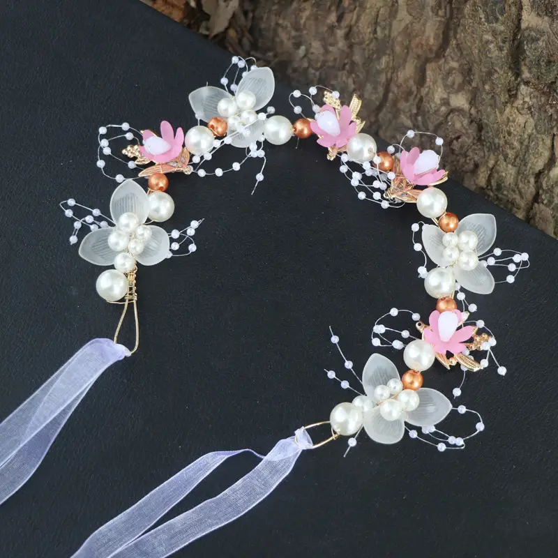 Children's Mori Style Fairy Hair Band with Flowers - Image 5