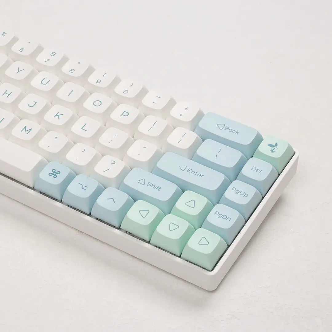 Ice Crystal mint lime theme keycap XDA ball cap PBT sublimation fit MAC and WIN small full set of keycaps