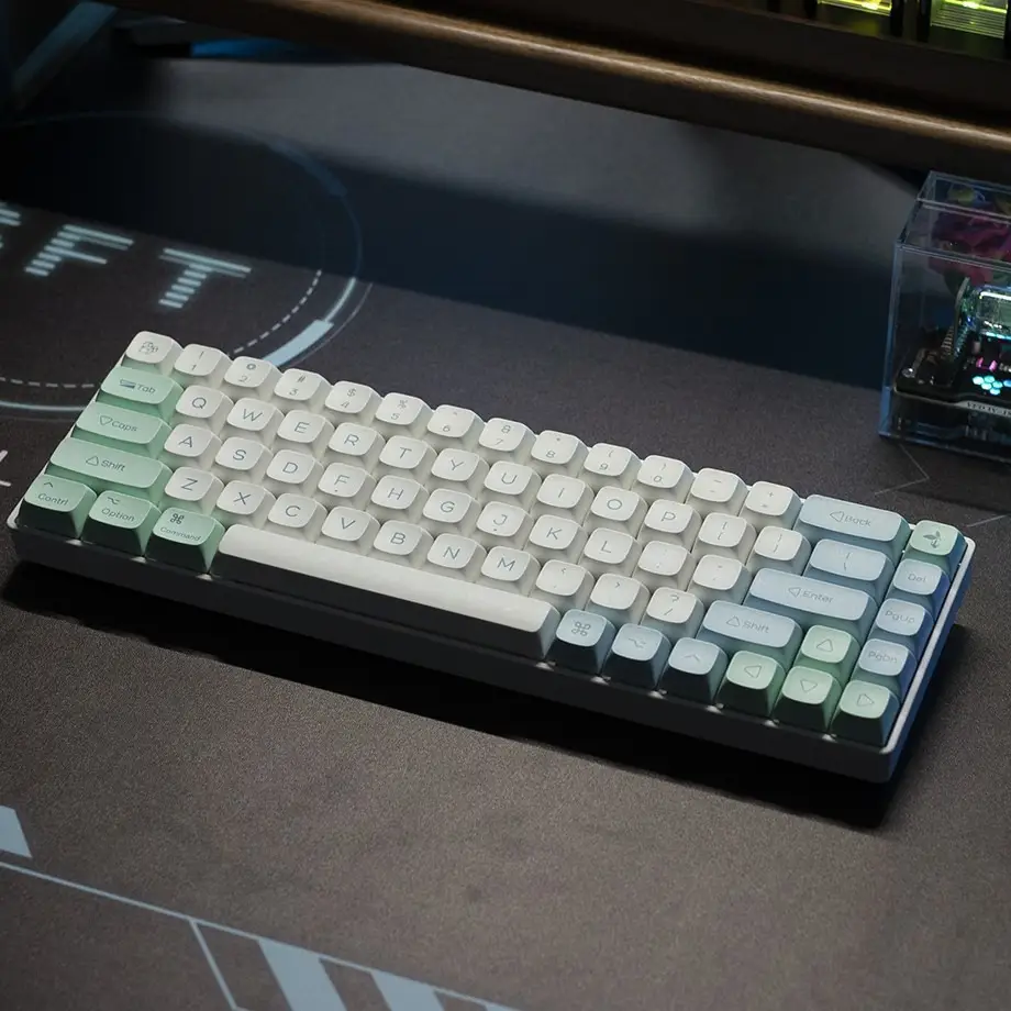Ice Crystal mint lime theme keycap XDA ball cap PBT sublimation fit MAC and WIN small full set of keycaps