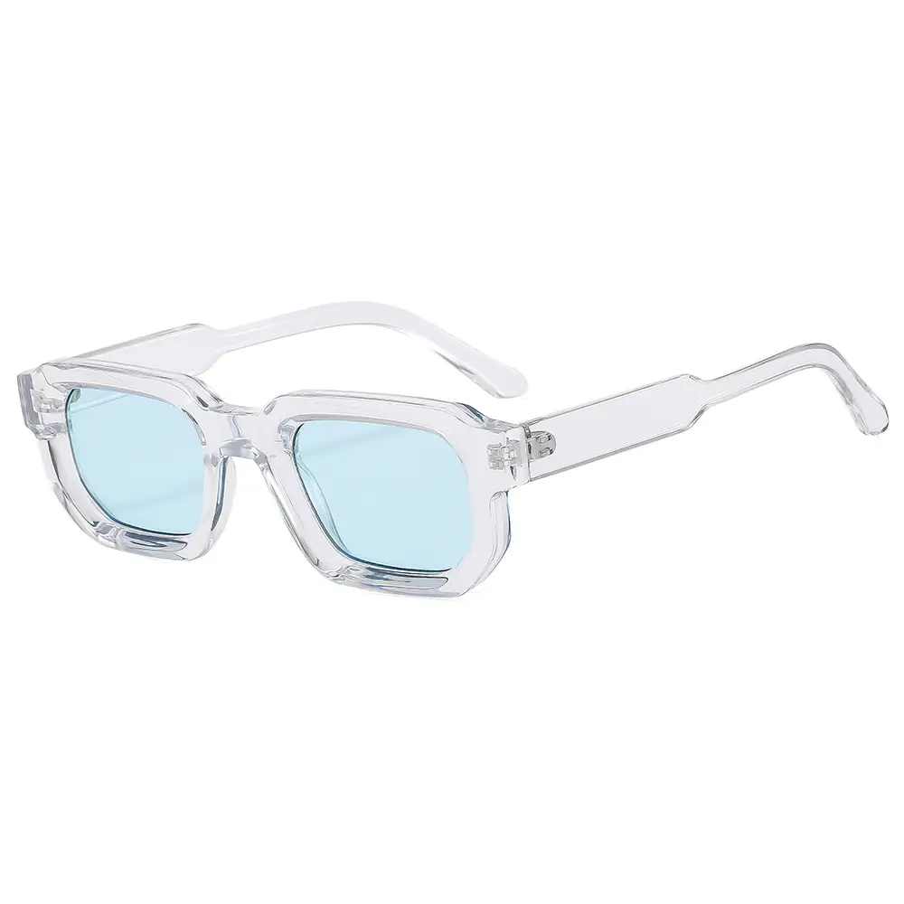 Square Sunglasses Black European American Retro Thick Small Frame - Image 15
