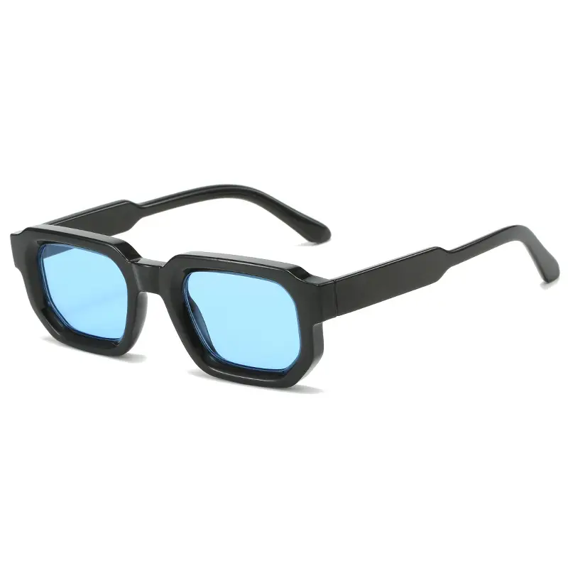 black frame blue