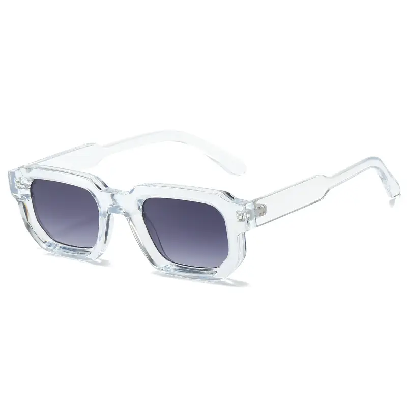 Square Sunglasses Black European American Retro Thick Small Frame - Image 11