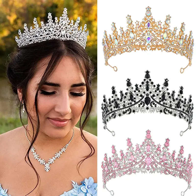 Elegant Crystal Bridal Crown Hairband for Women - Image 17