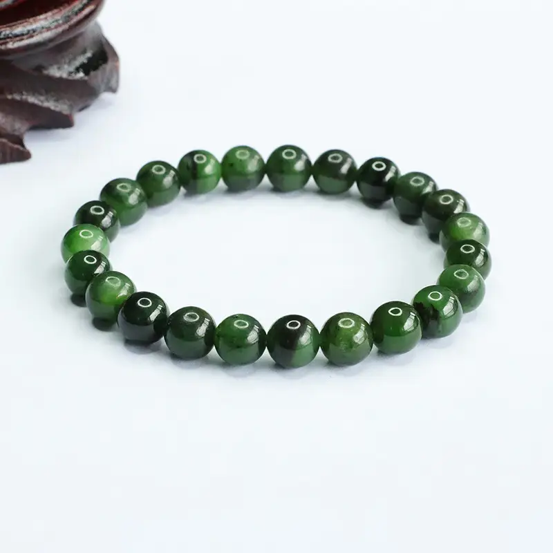 Green Jadeite Bracelet for Women Russian Material - Image 4