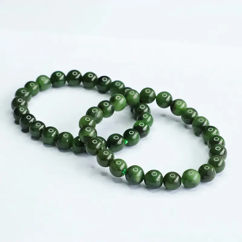 Green Jadeite Bracelet for Women Russian Material - Image 6