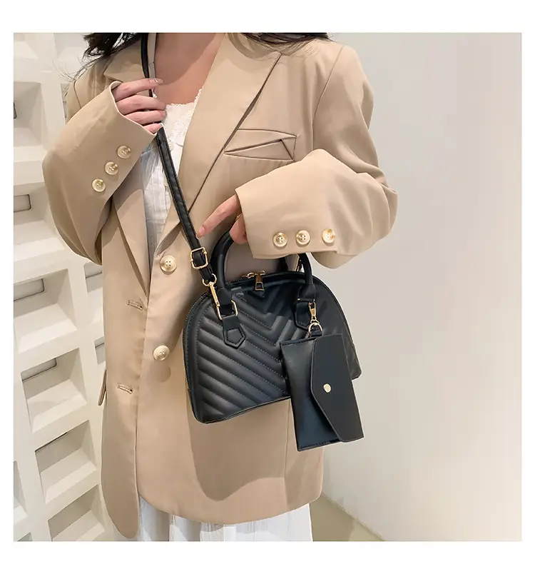 Orange Quilted Shoulder Messenger Bag for Women — feature 17