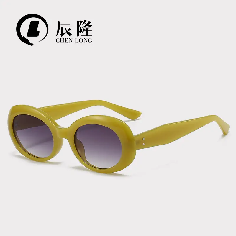Women Anti-UV Round Sunglasses Korean Style - Image 3
