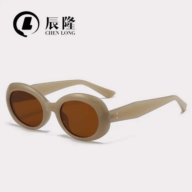 Women Anti-UV Round Sunglasses Korean Style - Image 4