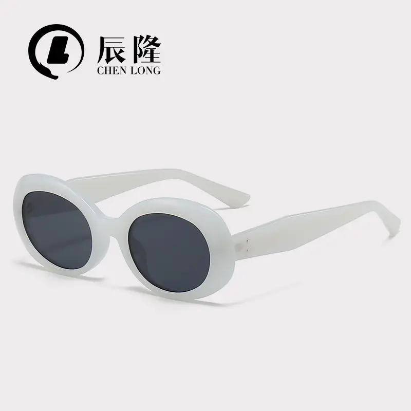 Women Anti-UV Round Sunglasses Korean Style - Image 5