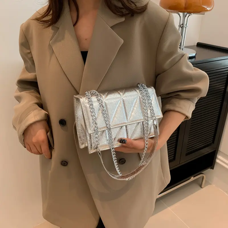Korean Style Lattice Crossbody Bag Women 2026