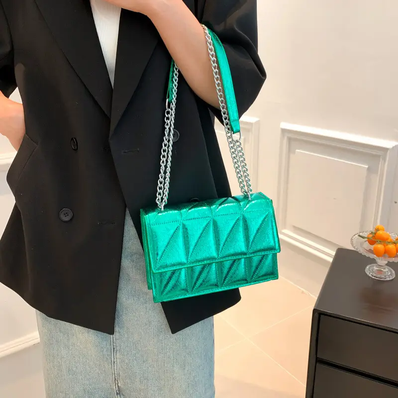 Korean Style Lattice Crossbody Bag Women 2026