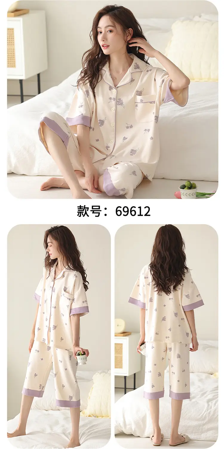 2025 Women 100 Cotton Printed Pajamas Set — feature 13