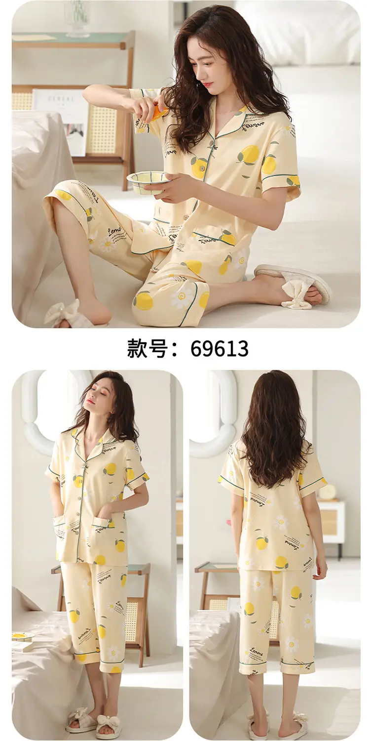 2025 Women 100 Cotton Printed Pajamas Set — feature 16