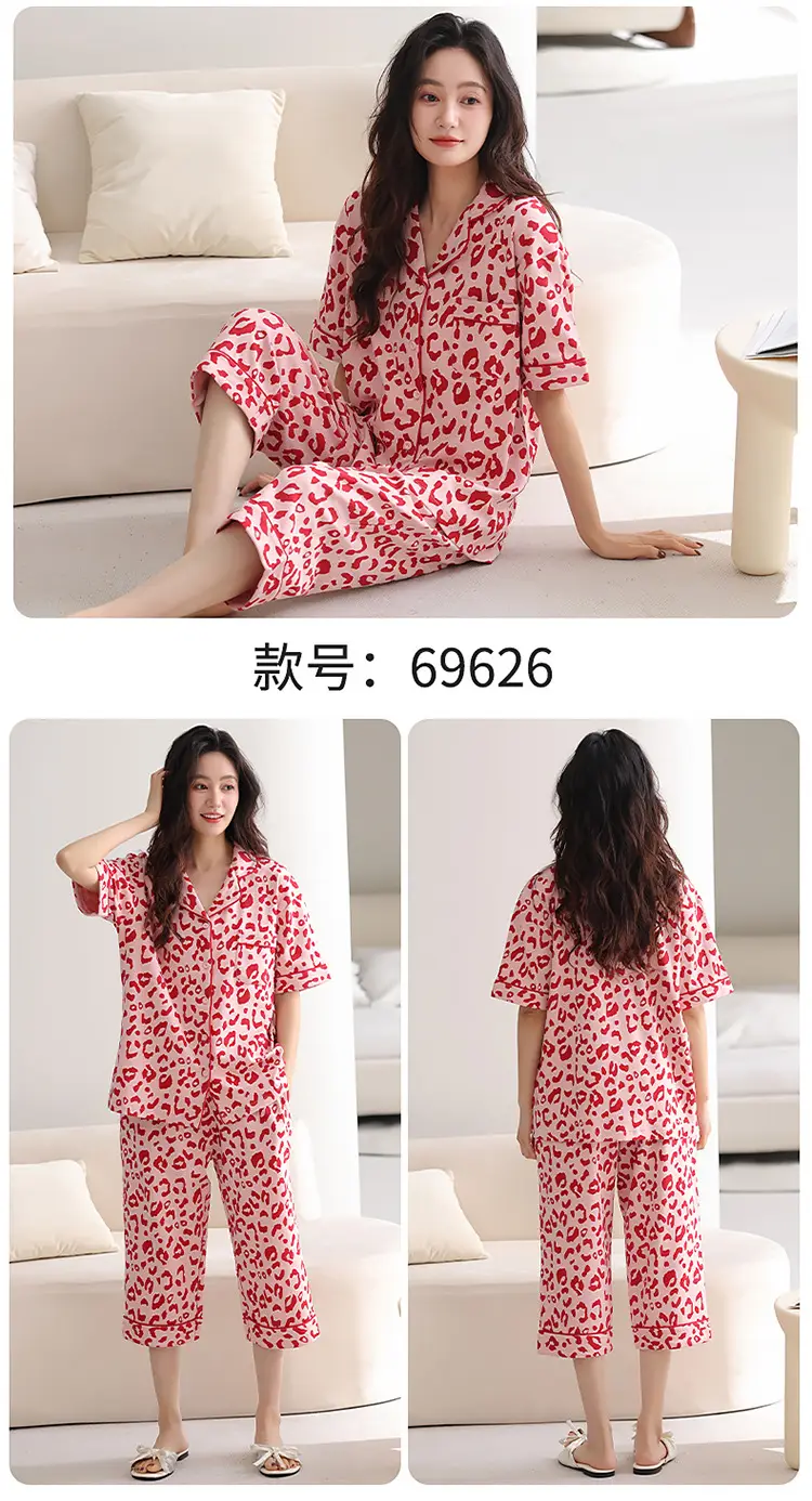 2025 Women 100 Cotton Printed Pajamas Set — feature 29