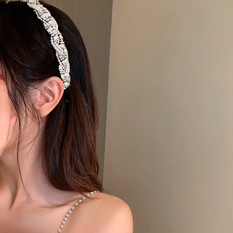 Korean Style Pearl Braided Hair Band for Women — feature 2