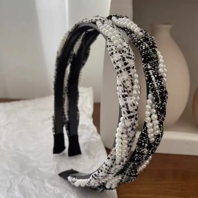 Korean Style Pearl Braided Hair Band for Women — feature 6
