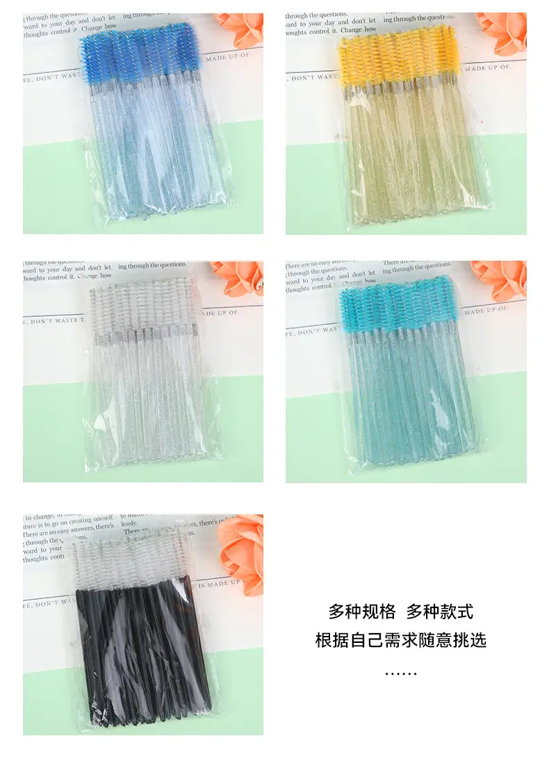 Crystal Spiral Eyelash Comb with Blue Glitter Red Wrap — feature 8