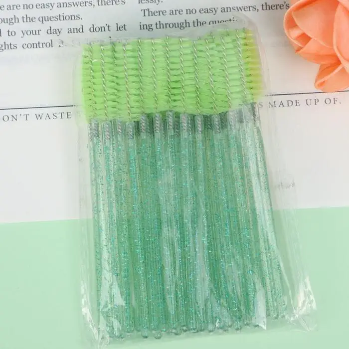 Crystal Spiral Eyelash Comb with Blue Glitter Red Wrap - Image 7