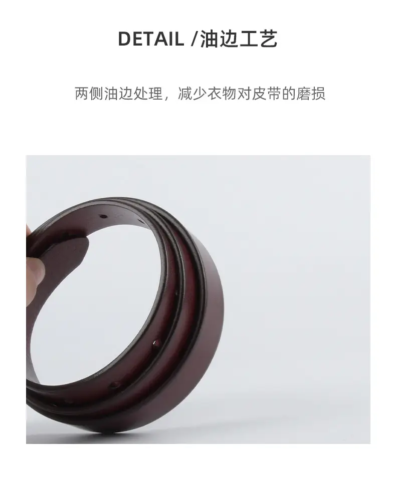 Women's Black Leather Belt with Gold Buckle β feature 8