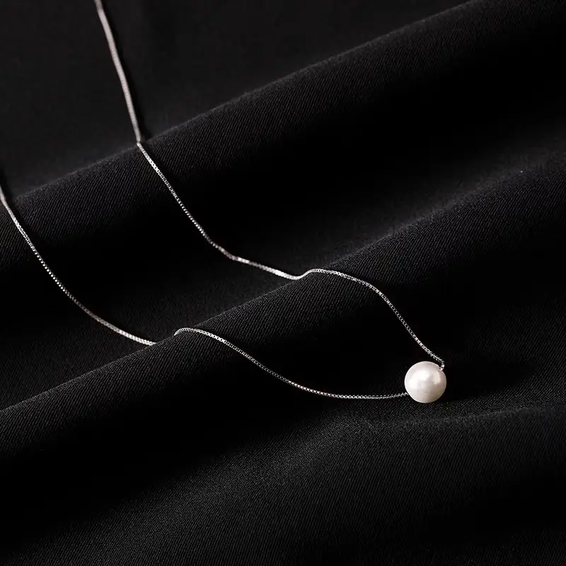 S925 Sterling Silver Pearl Necklace for Women