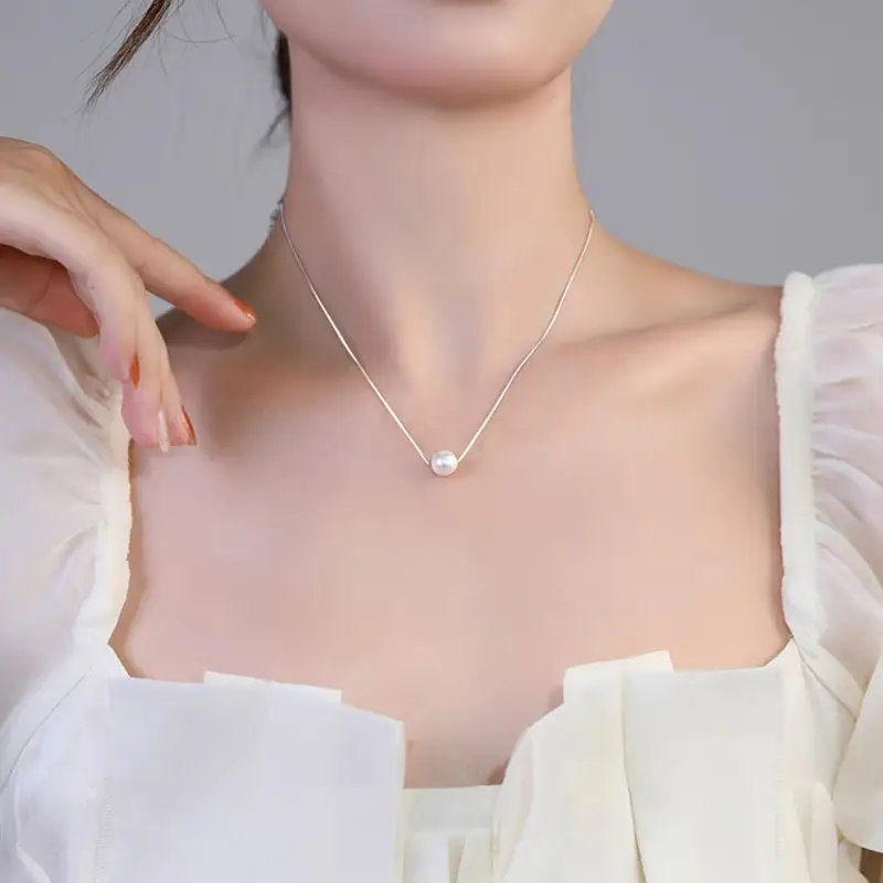 S925 Sterling Silver Pearl Necklace for Women