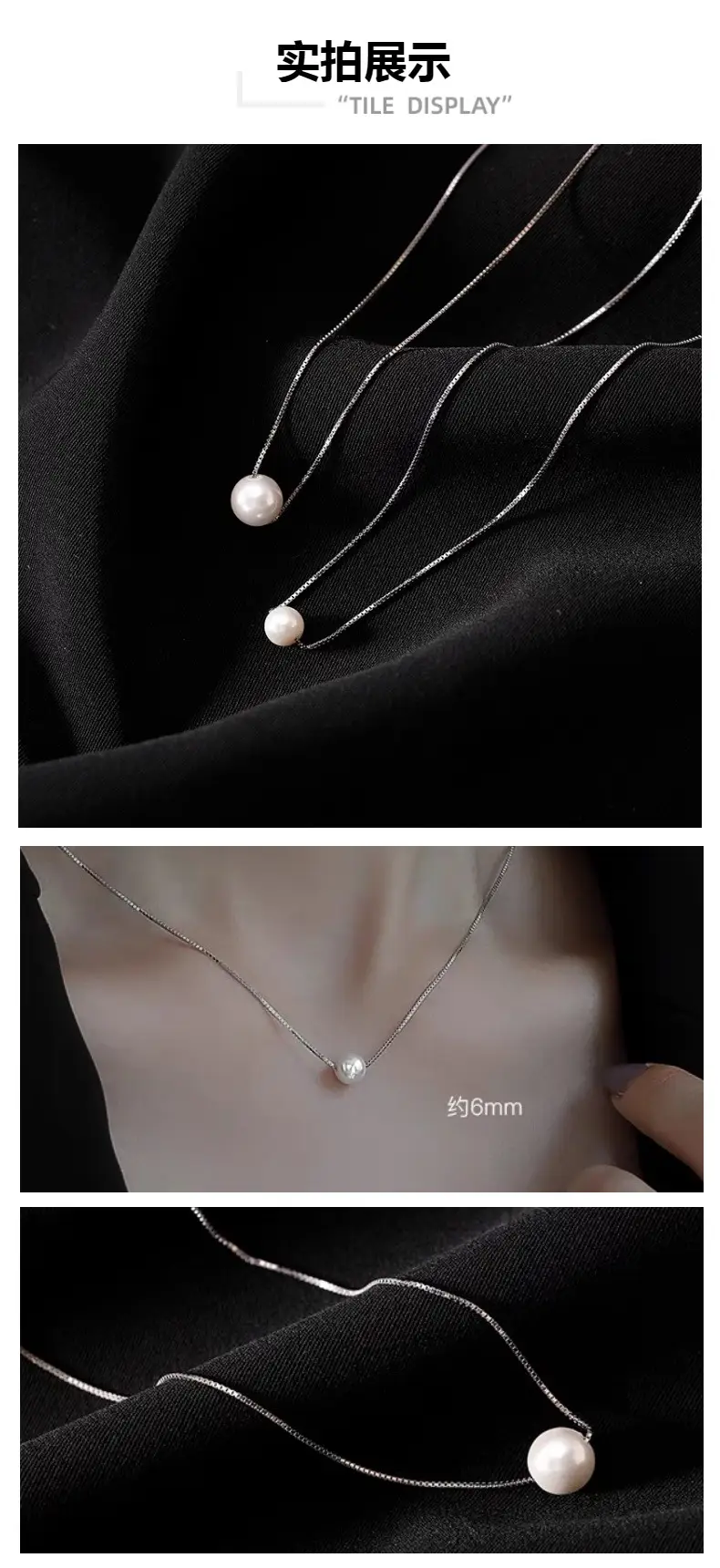 S925 Sterling Silver Pearl Necklace for Women — feature 4