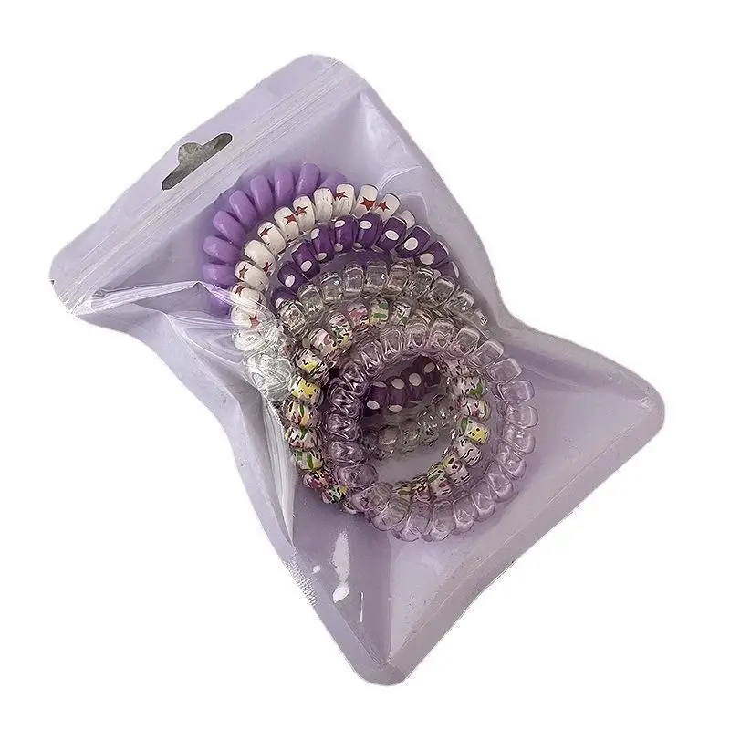 Sweet Girl Candy Color Head Rope Gradient Color Telephone Line Hair Ring Hair Strap - Image 10