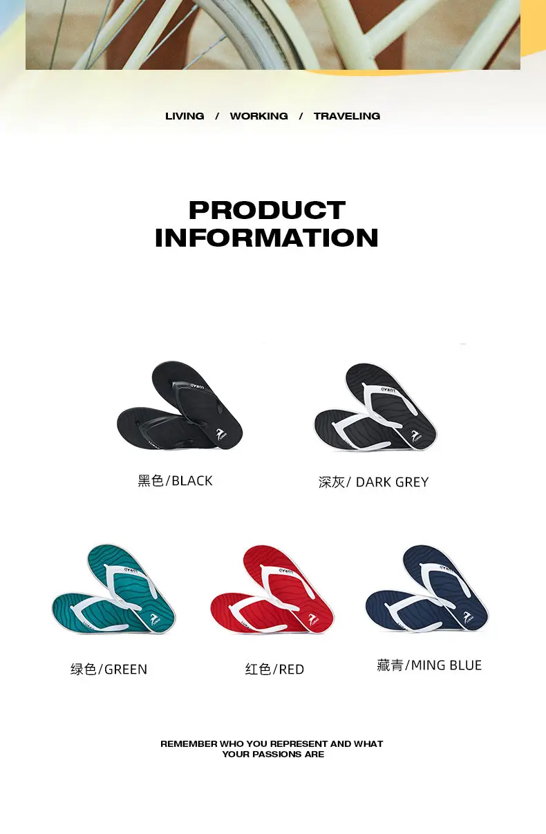 Lurad Men's Black Striped Slip On Sandals — feature 2