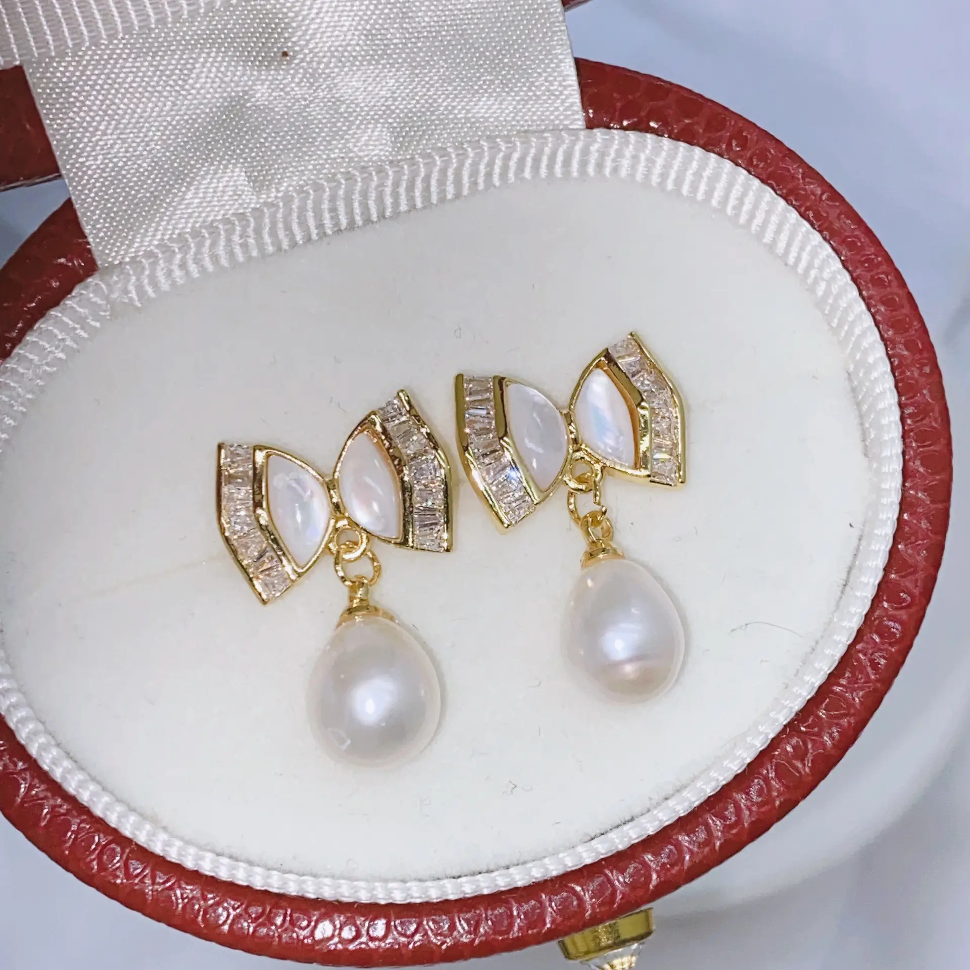 Blue Pearl Earrings with Silver Needle Studs - Image 46