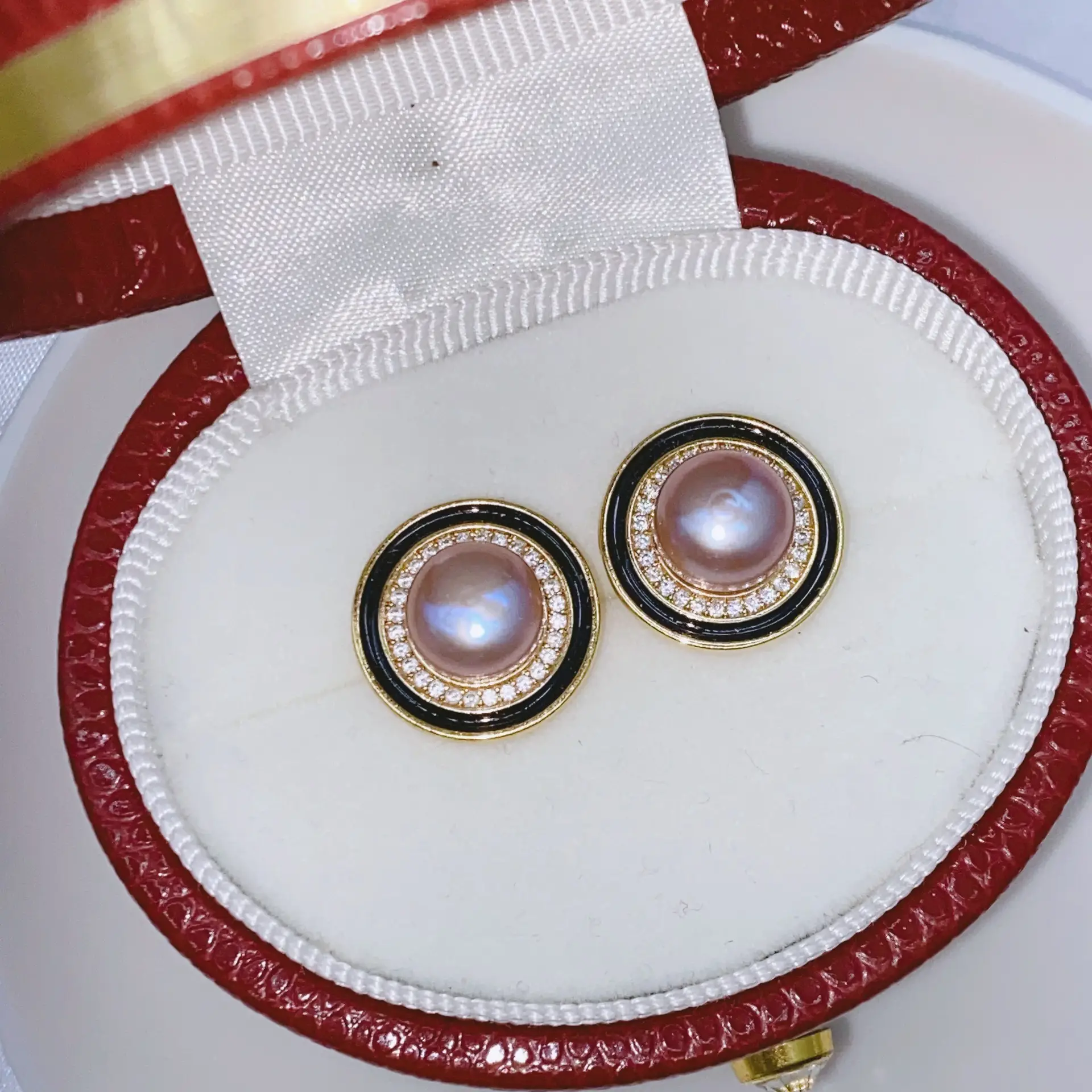 Blue Pearl Earrings with Silver Needle Studs — feature 10