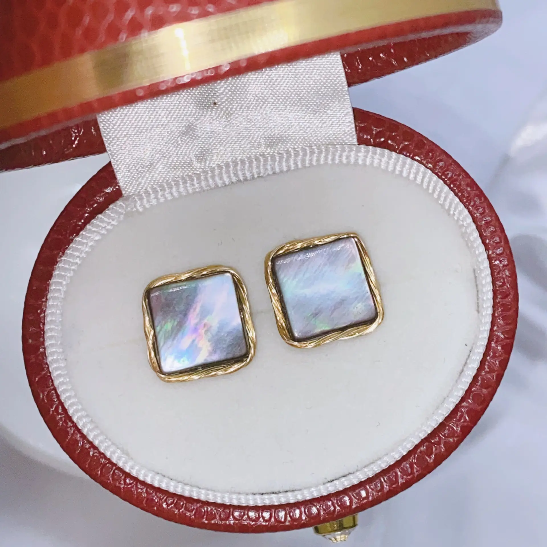 Blue Pearl Earrings with Silver Needle Studs — feature 17