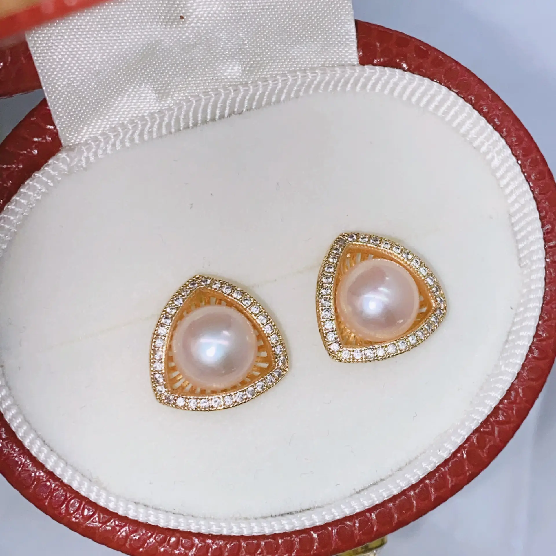 Blue Pearl Earrings with Silver Needle Studs — feature 21