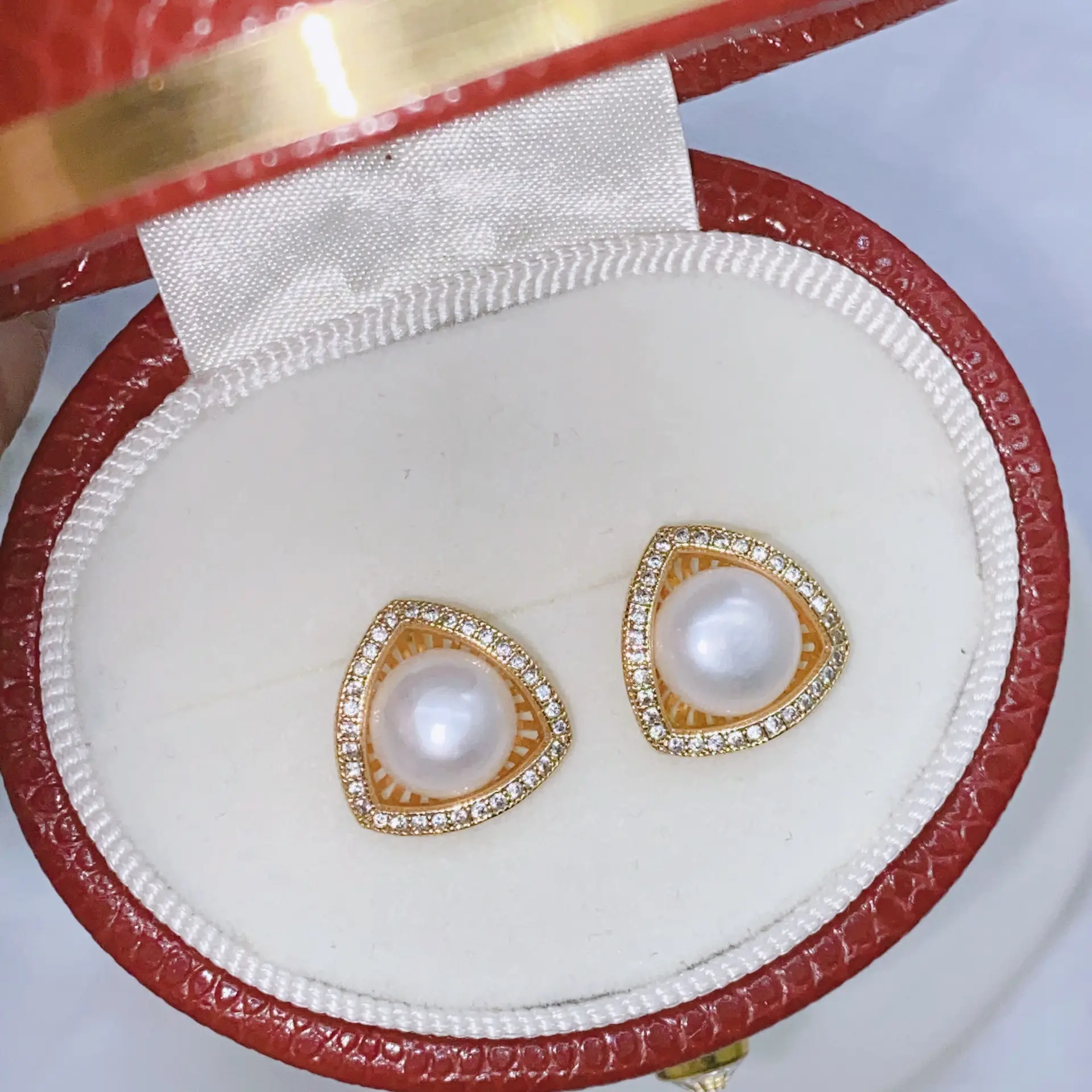 Blue Pearl Earrings with Silver Needle Studs — feature 22
