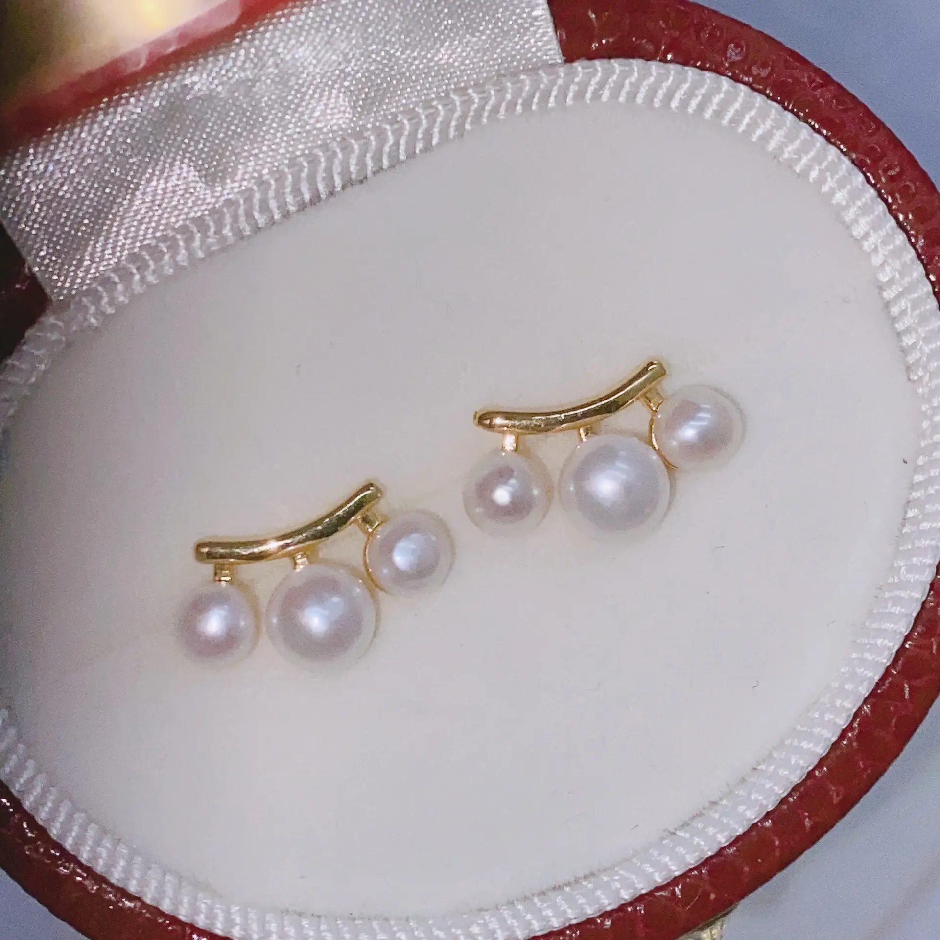 Blue Pearl Earrings with Silver Needle Studs — feature 25