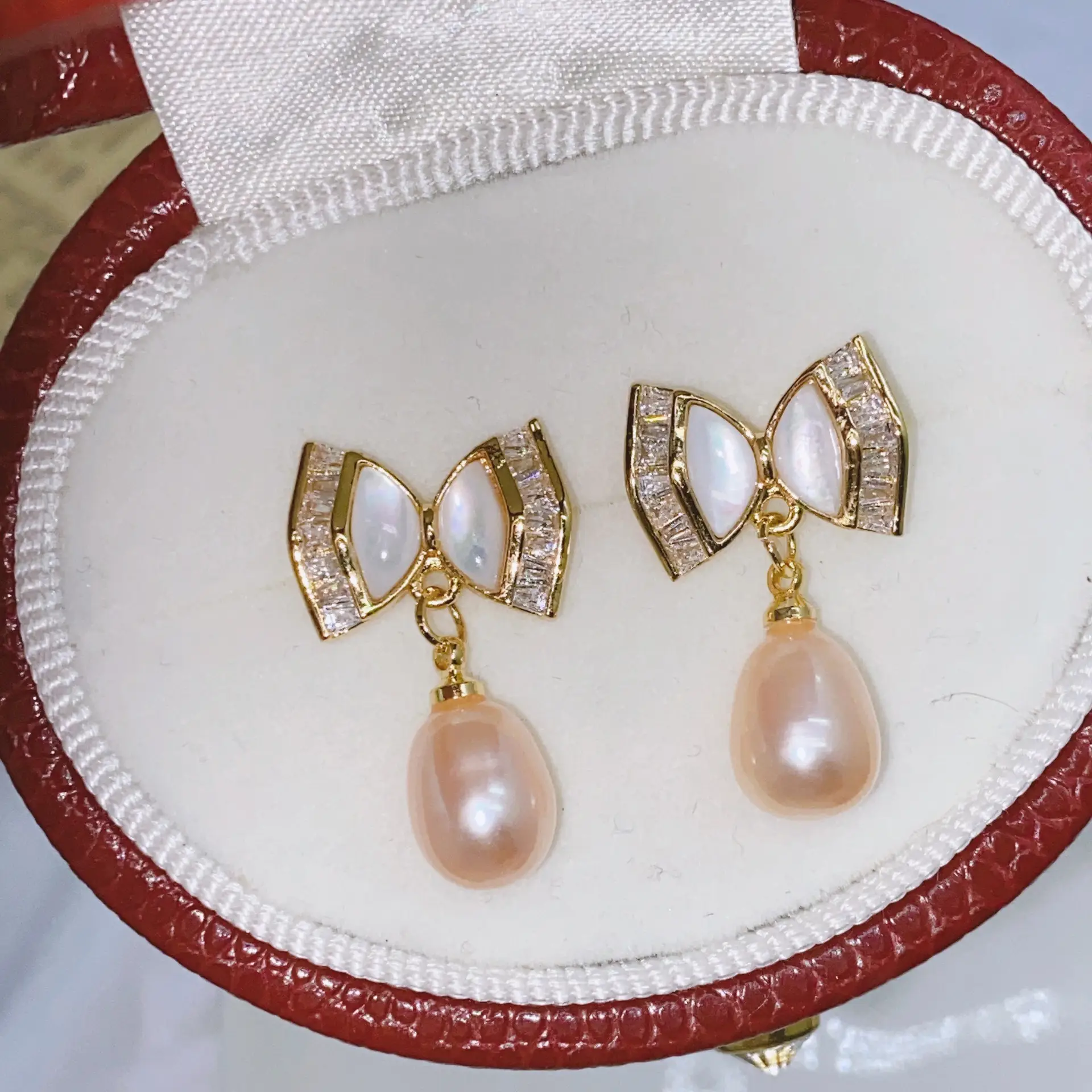 Blue Pearl Earrings with Silver Needle Studs — feature 34