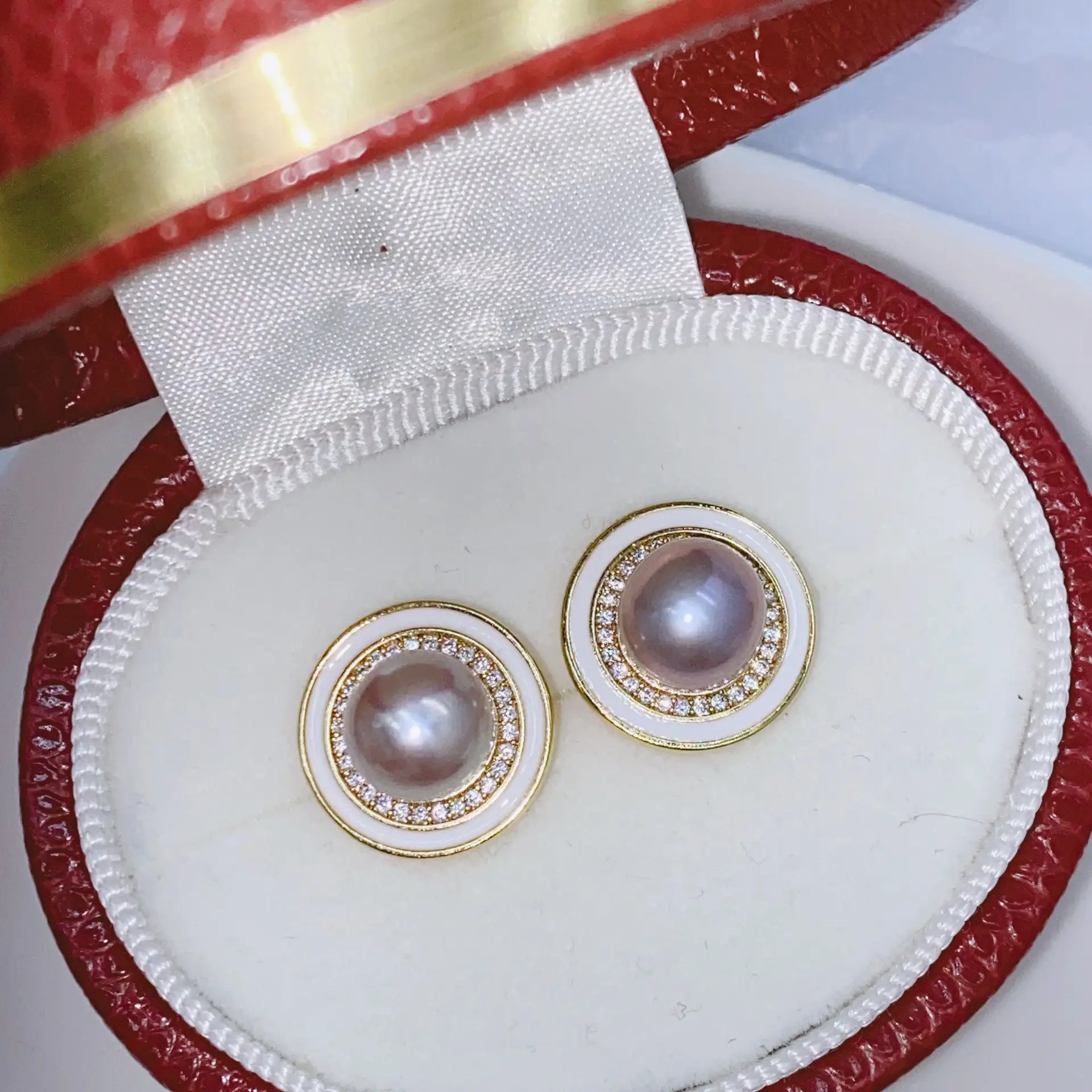 Blue Pearl Earrings with Silver Needle Studs — feature 6